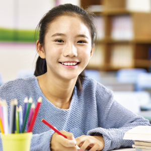 Female tutor and student working on a computer